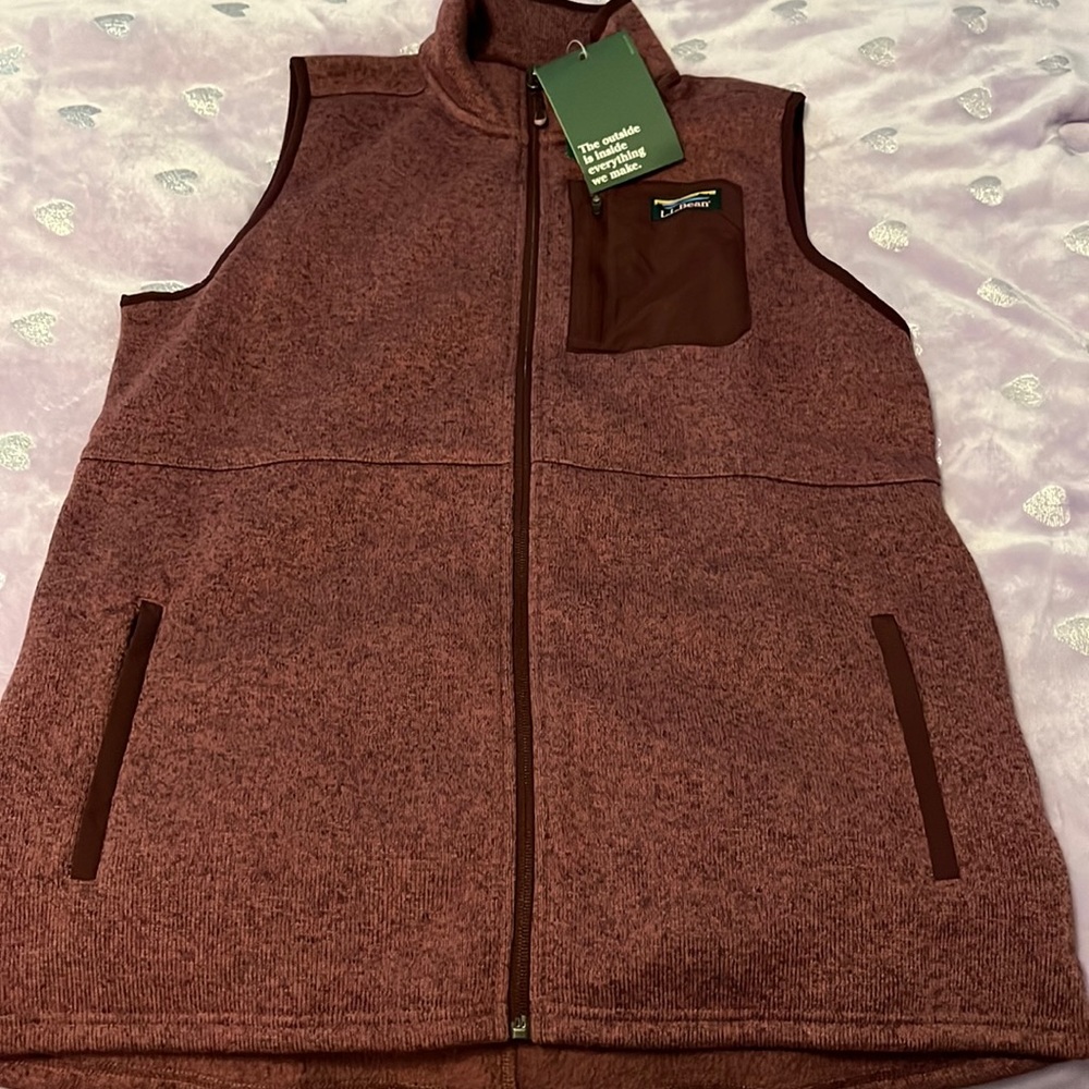 LL Bean Sweater Fleece Vest NWOT